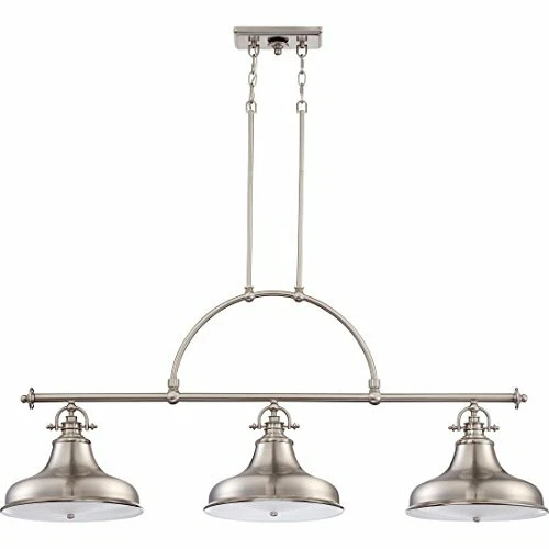 Quoizel ER353BN 3-Light Emery Island Chandelier in Brushed Nickel - Picture 2 of 7