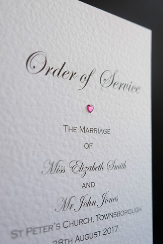 10 Handmade Personalised Wedding Order of Service Front Covers Free P&P - 第 4/6 張圖片