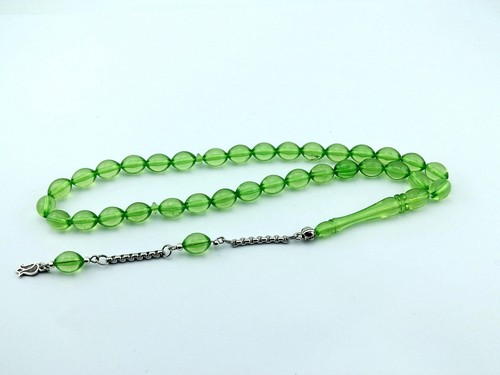 Colore verde 33 perline preghiera islamica perline rosario Misbaha preoccupazione 401058 Tesbih