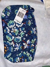 VERA BRADLEY GRAND TRAVEL COSMETIC FLORAL BURSTS LINED COTTON NWT