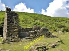 Photo 12x8 Ruined old barn or farmstead beside River Ashop Ashop Clough Ma c2014