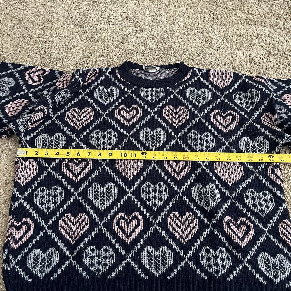 Lindo suéter vintage clásico Essentials para mujer 22W/42 corazones años 80 Foto 2 de 4