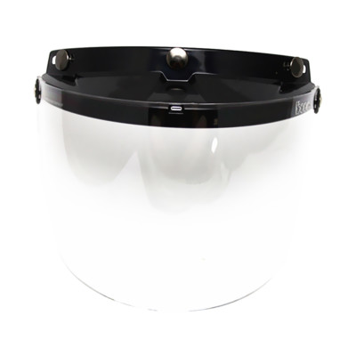 3-Snap Motorcycle Helmet Visor For Open Face Helmets | Flip-Up Bubble Shield, Sun & Wind Protection-933076