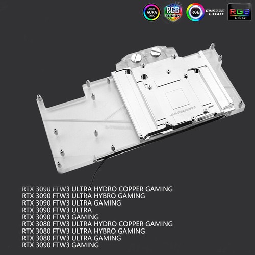 For EVGA 3090 3080 TWF3 DIY Water Block Full Coverage Graphics Card Water Block - 第 1/4 張圖片