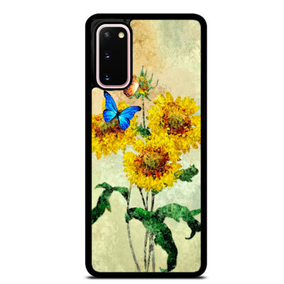Sunflower Butterfly Garden Case Cover Samsung Galaxy Note 20 Ultra 10 Plus 9 8