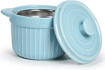 Ceramic Bacon Grease Container Keeper Gift Strainer Frying Oil Storage Can Cook