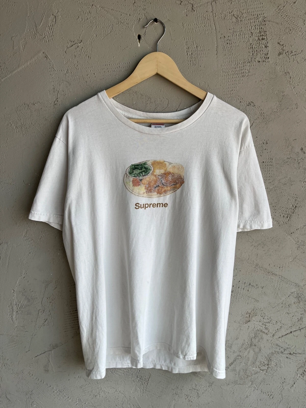 Supreme Chicken Dinner Authentique T Shirt Homme Taille L Blanc Poulet Frit Nourriture