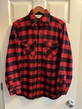WOOLRICH Vintage Medium Red Black Buffalo Plaid Shirt