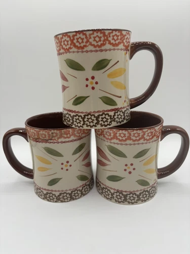 Temp-tations Old World Brown Multicolor 16 oz Mugs - Set of 3