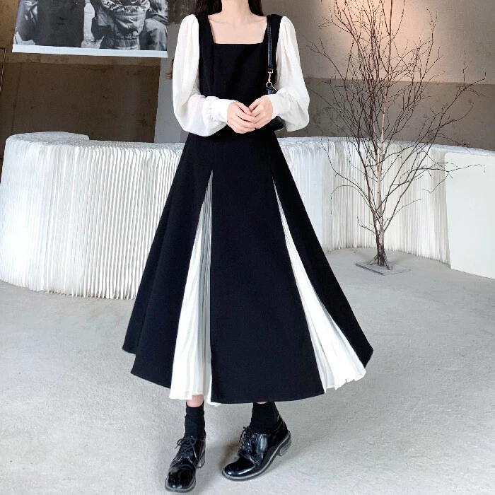 Slim fit cheap pinafore dress