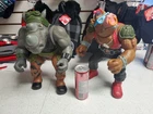 Jumbo 13" Teenage Mutant Ninja Turtles Rock Steady & Bebop Figures Vintage 1990