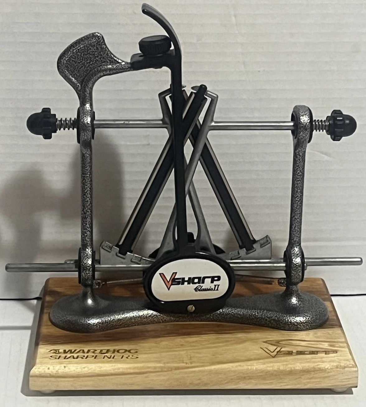 Warthog V-Sharp Classic II Knife Sharpener Wood Base Adjustable