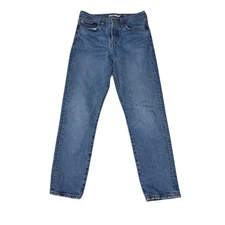 Levi's Premium Wedgie Fit Straight Leg Jeans Womens Blue Denim 28x27 Button Fly