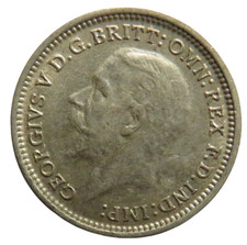 1935 King George V Silver Threepence Coin - Better Grade