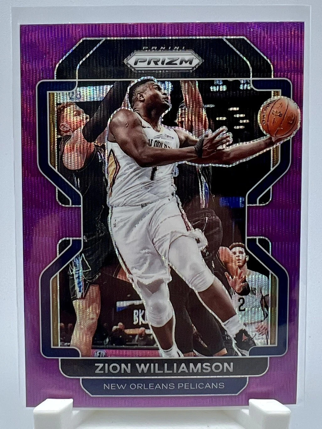 2021-22 Panini Prizm - Zion Williamson #108 Purple Wave Prizm