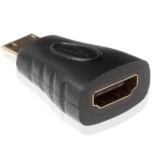 Poppstar 1x HDMI Adapter Mini HDMI Stecker auf HDMI Buchse, Full HD 1080p 4k UHD