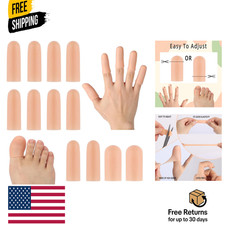 12 Pack Gel Toe Caps Silicone Toe Protectors for Cushioning Nail Coverage