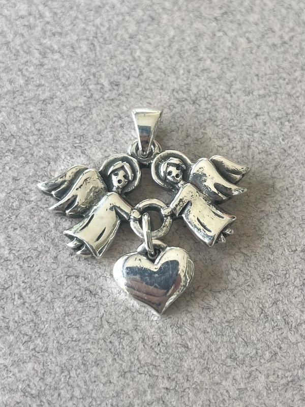 James Avery Retired Sterling Guardian Angel Love Pendant NR!!!