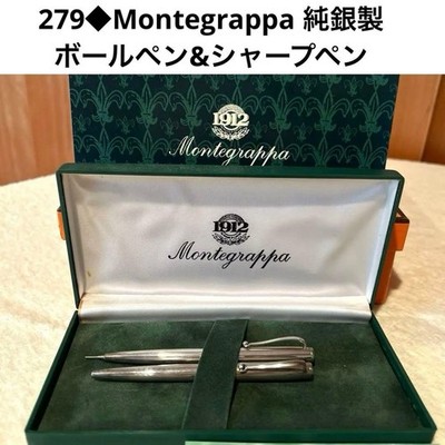 279 Montegrappa Ballpoint Pen & Mechanical Pencil, 925 Sterling Silver, wi