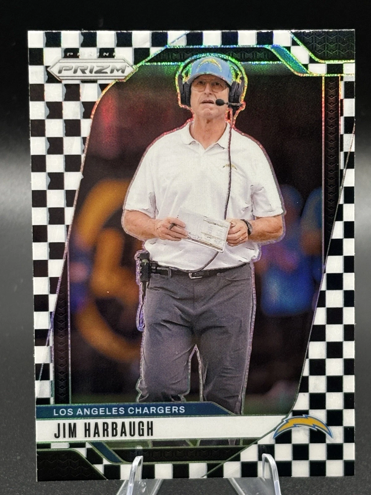 2024 Panini Prizm - Jim Harbaugh #163 Black & White Checker Prizm