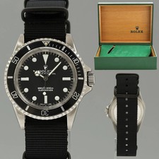 Vintage Rolex Submariner 5513 Matte Feet First Dial 40mm Steel Oyster Watch Box