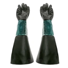 IVWNNN Sandblasting Gloves 23.6" Heavy Duty Rubber Sandblasting Gloves for Sa...