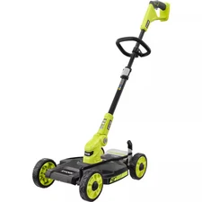 RYOBI  18V 12 in. Cordless Battery 3-in-1 Mower, String Trimmer, and Edger