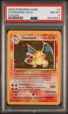 Pokemon Charizard 4/102 Set Base Holo Ita PSA 8 Near Mint NM Italian 