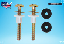 Steel Toilet Seat Screws Kit w/Plastic Nuts - Universal, Silver