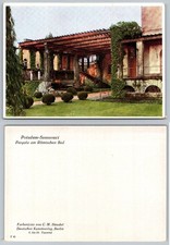 Vintage Postcard Potsdam Sanssouci Pergola Roman Bath Germany Architecture