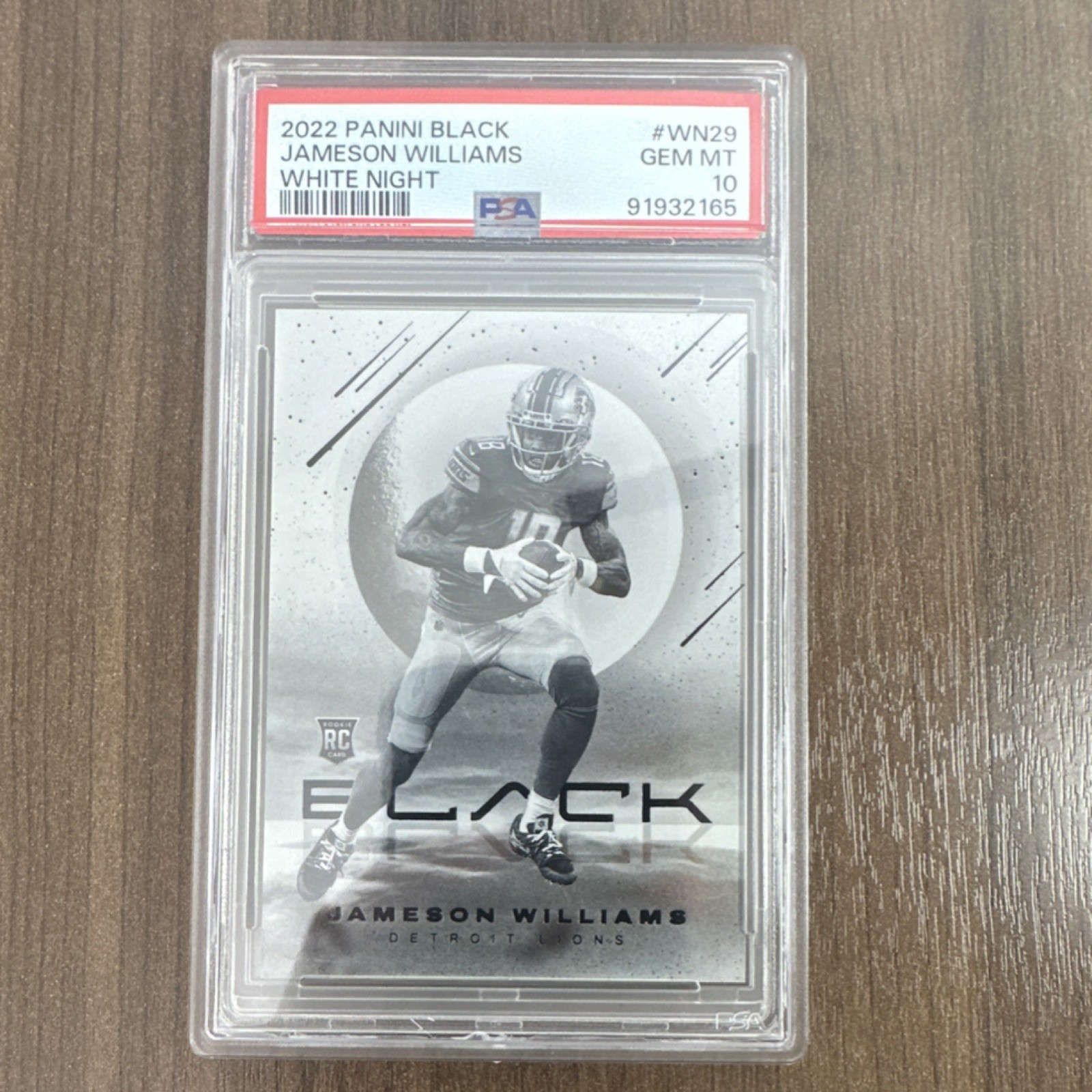Jameson Williams Panini Black White Night #WN29 Base