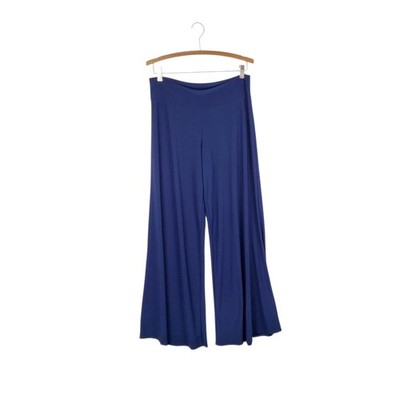 Clara Sunwoo Navy Signature Palazzo Pants Pull On Wide Leg Travel Womens XL 