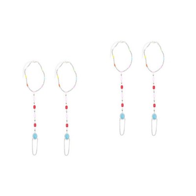 4 PCs Perlen -Knöchelkette Kaket Fußkette Sommer -Knöchelschmuck für Frauen