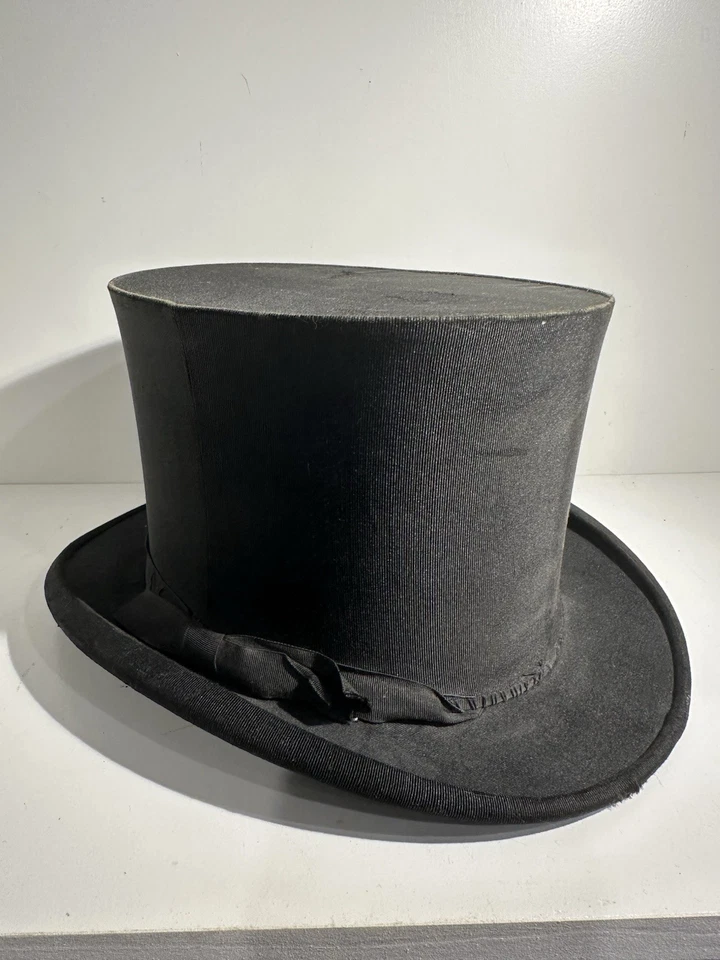 Sombrero de copa grande belga antiguo plegable talla: EU 59-60 / UK 73/8-71/2 / US 73/8-71/2 Foto 2 de 4