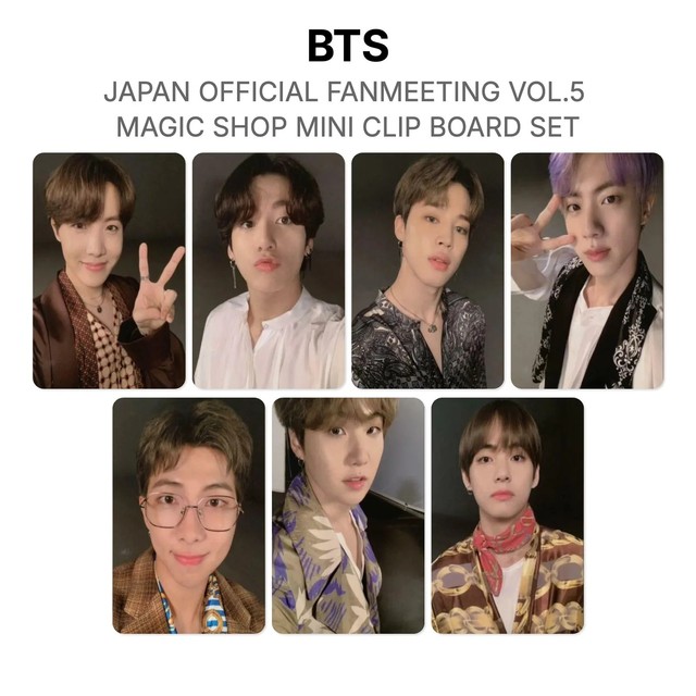 BTS JAPAN OFFICIAL FANMEETING VOL.5 MAGIC SHOP MINI CLIP BOARD SET Special Gift