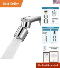 Brand New Chrome Kitchen Sink Aerator with Dual-Function Sprayer