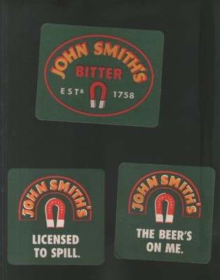 7 x JOHN SMITH'S Brauerei Bierdeckel / Bierdeckel - Restposten