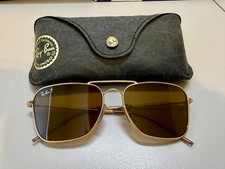 Ray-Ban Caravan Reverse Polarized Sunglasses, Gold
