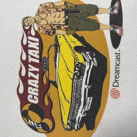 Vintage 90s Crazy Taxi Axel Sega Dreamcast Promo Video Game Tee T-shirt