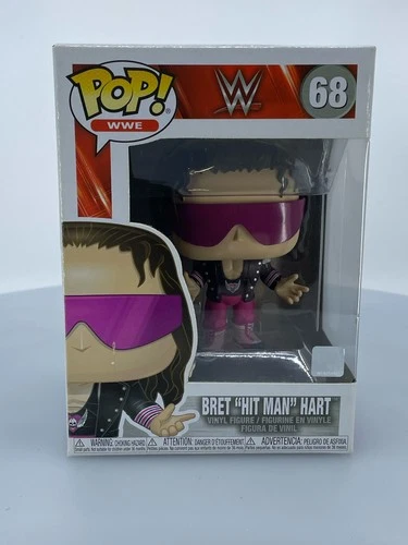 Funko POP! WWE Bret Hart #68 Vinyl Figure DAMAGED BOX SEE PICS