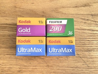 Kodak Gold 200 ISO, UltraMax 400 ISO, Fujifilm 200 ISO 35mm Color Film