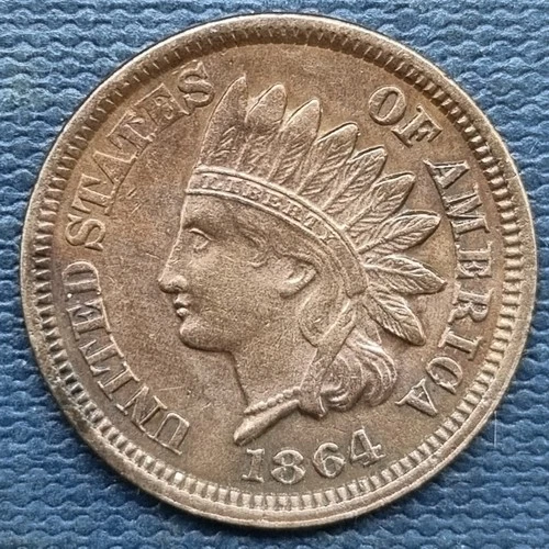 1864 Indian Head Cent 1c AU Details #97910