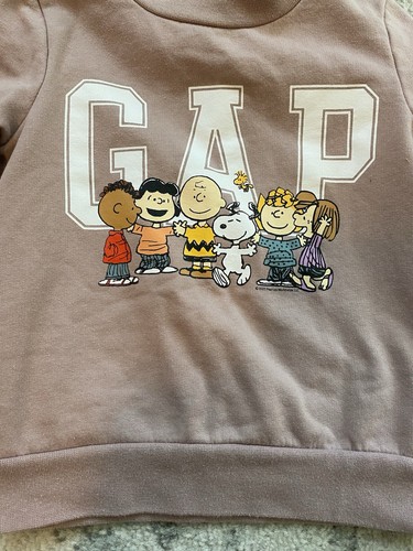 Snoopy Peanuts Gap Kids Sweatshirt Blush Pink Size 4-5 - Picture 7 of 10