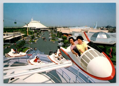 Tokyo Disneyland View of Tomorrowland Riding Star Jets Action c1983 UNP Postcard