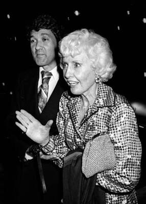 Barbara Stanwyck at John Gavin Party in 1981 in Beverly Hills CA 1981 Old Photo