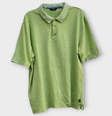 Blue Harbour Marks & Spencer Shirt Mens Large Green Polo Athletic Golf