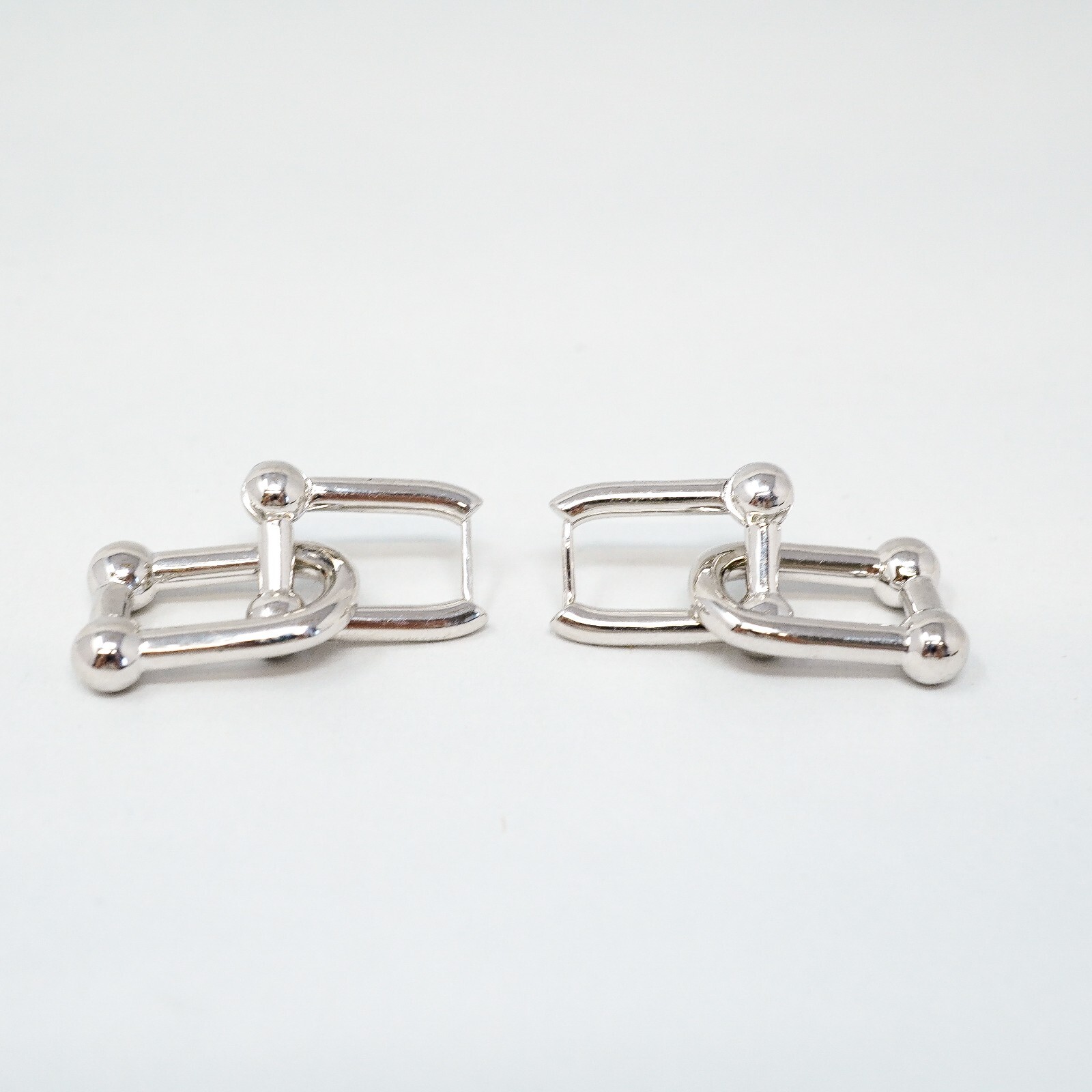 Tiffany & Co. 925 Silver U Ball Hoops / Dangle Earrings With Gift Box Set