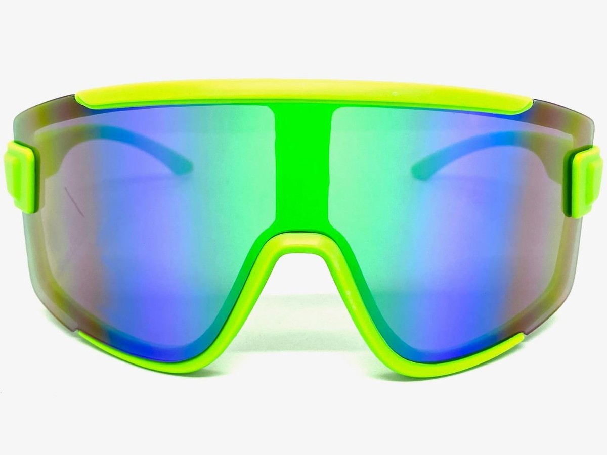 OVERSIZED EXAGGERATED Modern Retro Shield SUN GLASSES Large 