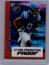 Tre Harris III 2024 Leaf Football 1/1 Pre Production Proof