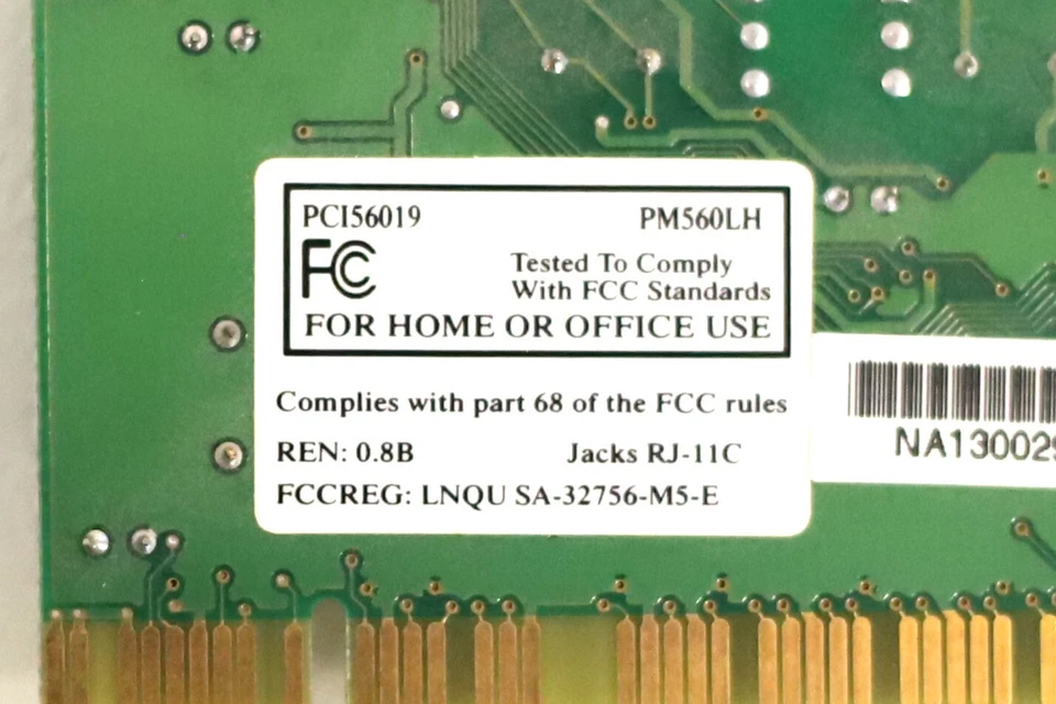 Action-Tec PC156019 Dual-Port High-Profile PCI Modem Card P/N: PM560LH Tested - Image 4 of 4